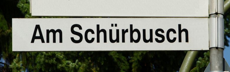 Straßenschild Am Schürbusch