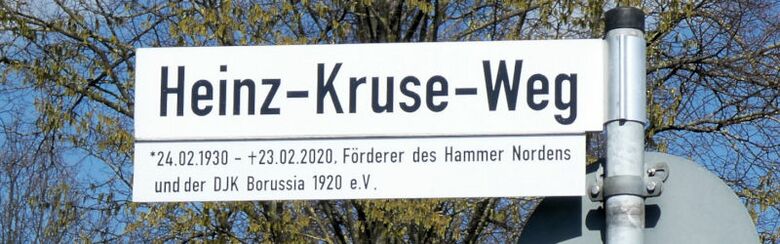 Straßenschild Heinz-Kruse-Weg