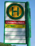 Haltestellenschild Unterholsen