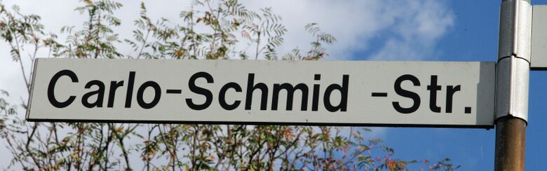 Straßenschild Carlo-Schmid-Straße