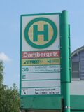 Haltestellenschild Dambergstraße