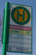 Haltestellenschild Wilhelm-Lange-Straße