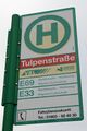 Haltestellenschild Tulpenstraße am Caldenhofer Weg
