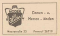 Anzeige Moden Hüter (1964)