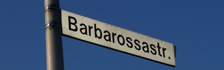 Straßenschild Barbarossastraße