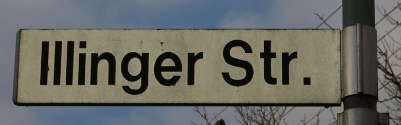 Straßenschild Illinger Straße