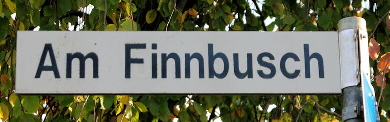 Straßenschild Am Finnbusch