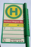 Haltestellenschild Richard-Wagner-Straße