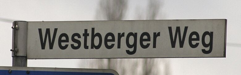 Straßenschild Westberger Weg
