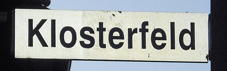 Straßenschild Klosterfeld