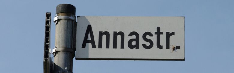 Straßenschild Annastraße