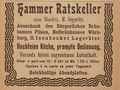 Anzeige Hammer Ratskeller]] (1902)