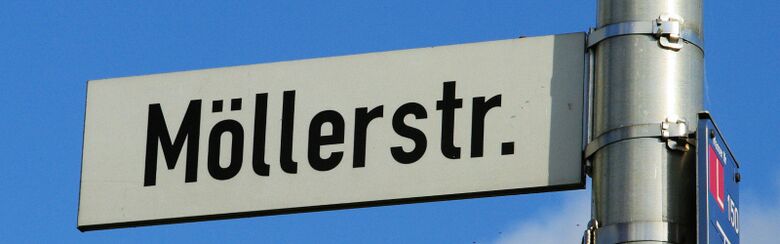 Straßenschild Möllerstraße