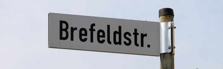 Straßenschild Brefeldstraße