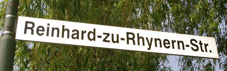 Straßenschild Reinhard-zu-Rhynern-Straße