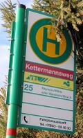 Haltestellenschild Kettermannweg