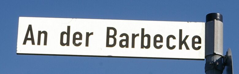 Straßenschild An der Barbecke