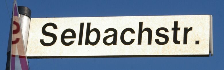 Straßenschild Selbachstraße
