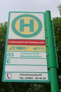 Haltestellenschild Lohauserholz/Haltepunkt