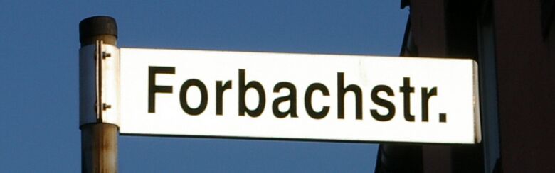 Straßenschild Forbachstraße