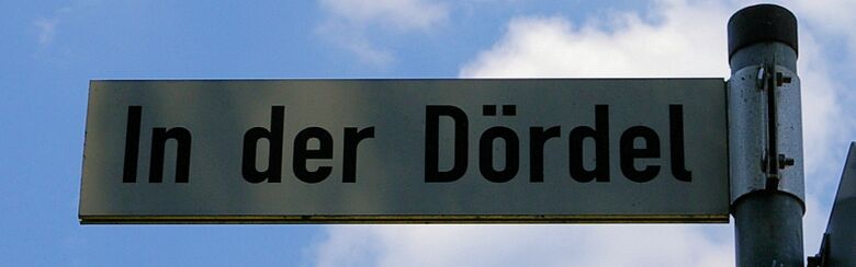 Straßenschild In der Dördel