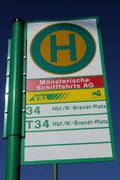 Haltestellenschild Münsterische-Schifffahrts-AG