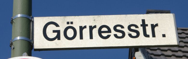 Straßenschild Görresstraße