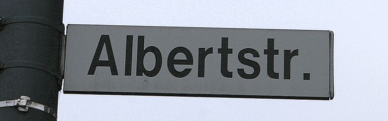 Straßenschild Albertstraße