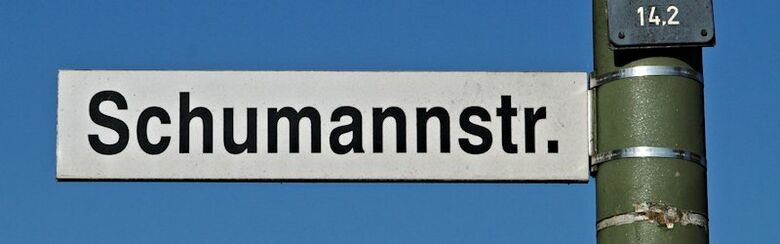 Straßenschild Schumannstraße
