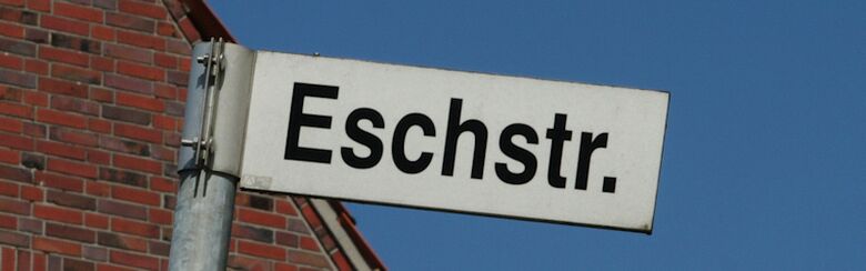 Straßenschild Eschstraße