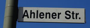 Straßenschild Ahlener Straße