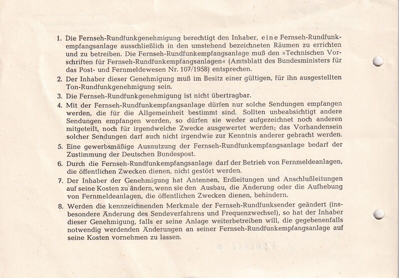 Datei:Fernseh-Rundfunkgenehmigung 1962 Seite 2.jpg