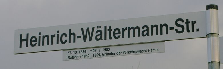 Straßenschild Heinrich-Wältermann-Straße