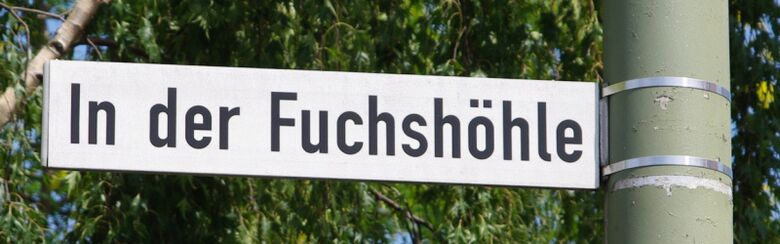 Straßenschild In der Fuchshöhle