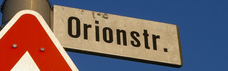 Straßenschild Orionstraße