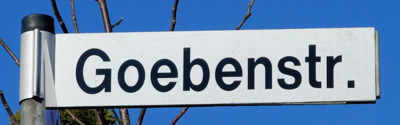 Straßenschild Goebenstraße