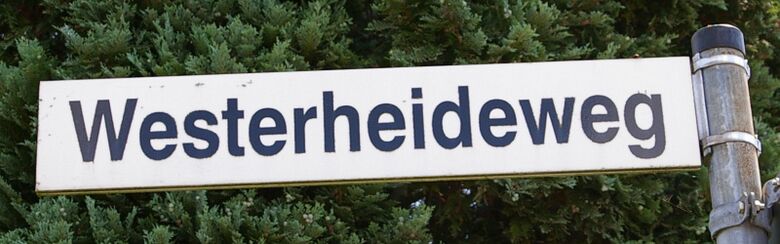 Straßenschild Westerheideweg