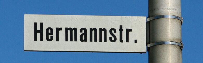 Straßenschild Hermannstraße