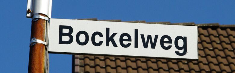 Straßenschild Bockelweg