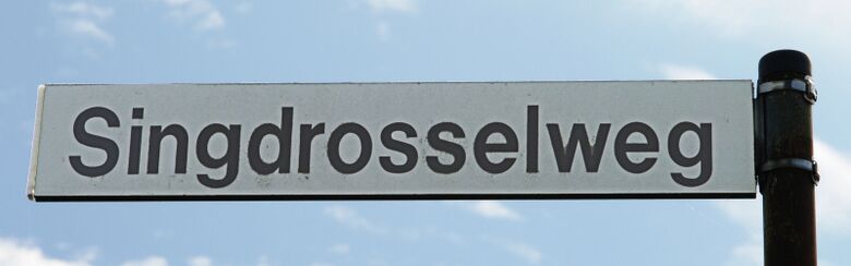 Straßenschild Singdrosselweg