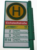 Haltestellenschild Eichstedtstraße