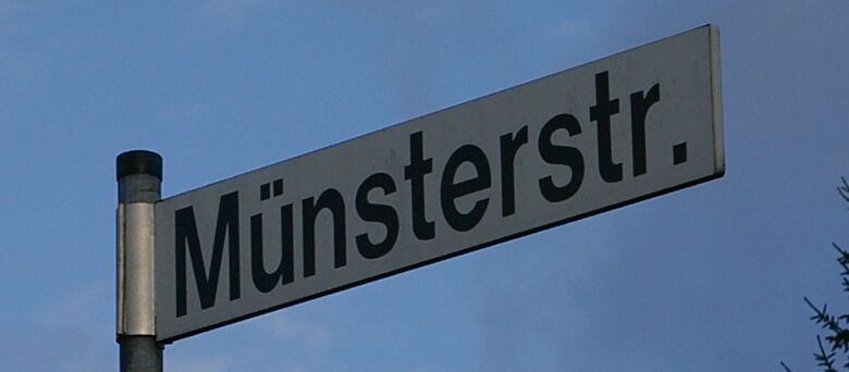 Straßenschild Münsterstraße