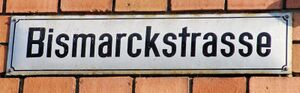 Straßenschild Bismarckstraße
