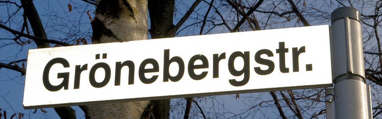 Straßenschild Grönebergstraße
