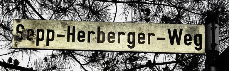 Straßenschild Sepp-Herberger-Weg