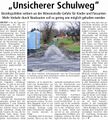 "Unsicherer Schulweg", Westfälischer Anzeiger, 5. Dezember 2009