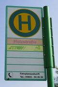 Haltestellenschild Holzstraße