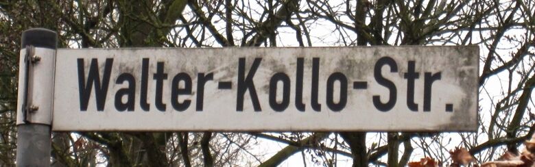 Straßenschild Walter-Kollo-Straße