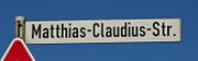 Strassenschild Matthias Claudius Strasse.jpg