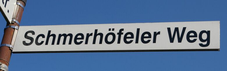 Straßenschild Schmerhöfeler Weg